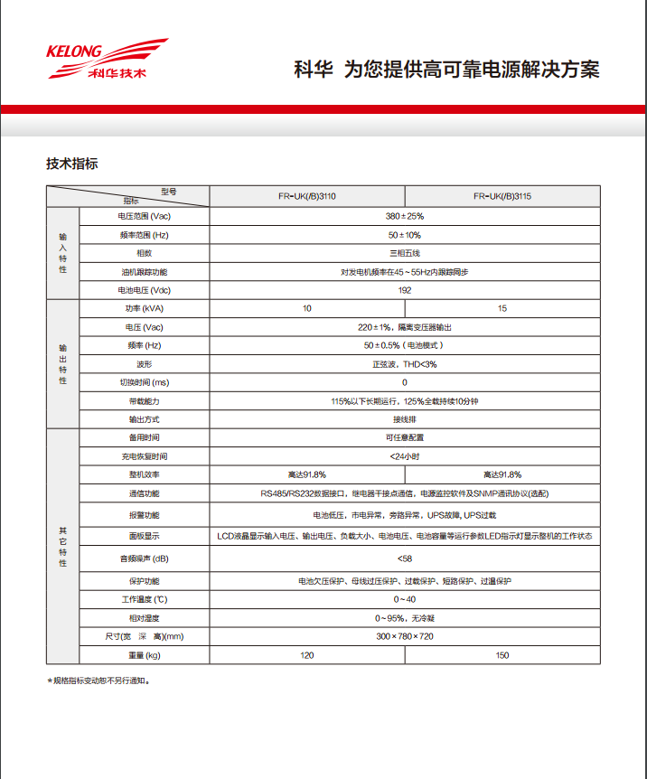 科華FR 三進單出10K-15kVA(圖4)