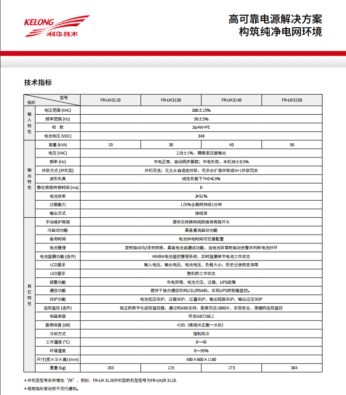 科華FR 三進(jìn)單出20K-50kVA(圖3)